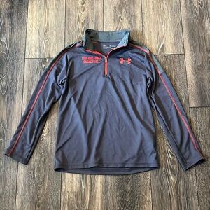 Under Armour HeatGear NRV Wolfpack Basketball 1/4 Zip Long Sleeve Shirt Youth XL